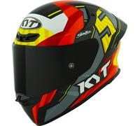 KYT TT-Revo Flux Casque, rouge/jaune, Taille M (57/58)