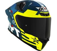 KYT TT-Revo Fuselage, casque intégral XL Mat Vert Foncé/Bleu/Jaune Mat Vert Foncé/Bleu/Jaune