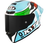 KYT TT-Revo Leopard Replica Casque, Vert/Rouge, Taille XL (61/62)