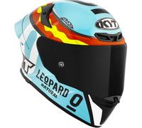 KYT TT-Revo Leopard Replica Spaniard, casque intégral XL Blanc/Bleu Clair/Rouge/Jaune Blanc/Bleu Clair/Rouge/Jaune