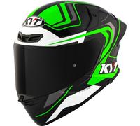 KYT TT-Revo Overtech, casque intégral XXL Noir/Blanc/Vert Noir/Blanc/Vert