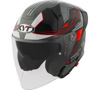 KYT TTR-Jet Led Casque jet, noir-gris, taille M pour homme