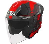 Casque Jet KYT TTR-JET Led Black/Red