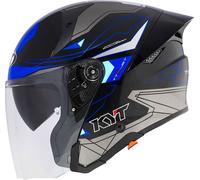 KYT TTR-JET LED, casque ouvert M Noir/Gris/Bleu Noir/Gris/Bleu
