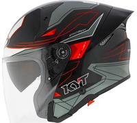 KYT TTR-JET LED, casque ouvert XS Noir/Gris/Rouge Noir/Gris/Rouge