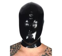 KYTFLCG Cagoule Masque en Latex Caoutchouc à Bouche Ouverte Microporeux pour Cosplay Le Jeu de Rôle Party Vêtements de Club(Size:m)