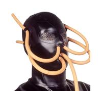 KYTFLCG Caoutchouc TêteMasque Latex Tête Couverture avec Tube Nasal Con Tubo di Respirazione 0,4 mm per Party Club Unisexe(Size:l)
