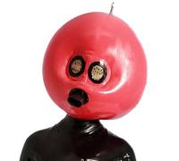 KYTFLCG Latex Tête Couverture Cagoule Latex Plein Inflation Visage Masque Latex SM FéTiche Masque Caoutchouc Accessoires Club(Size:xl)