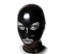 KYTFLCG Sexy Latex TêTe Couverture Latex Masque Caoutchouc SM FéTiche Bondage Masque éRotique Cosplay Masque Latex Amant Unisexe(Size:xs)
