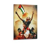 KYTIN Poster de guerre Palestine Israël Save Palestinian Children-No War Love Peace 20 x 30 cm
