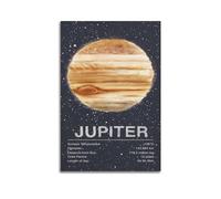 KYTIN Poster vintage Jupiter Planètes du système solaire décoratif sur toile 30 x 45 cm