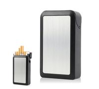 Kytpyi Boite a Cigarette, Etui Cigarette Femme Homme, Anti-compression Étanche à l’humidité Résistant à la transpiration Boite à Cigarettes pour 15~20 Cigarettes comme Cadeau Quotidien (Argent)