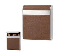 Kytpyi Boite a Cigarette, Etui Cigarette Homme Femme, Étanche à l’humidité Résistant à la transpiration Boite à Cigarettes pour 20 Cigarettes pour Vie quotidienne Activité commerciale (Marron)