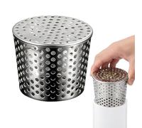 Kytpyi Crapaudine de Gouttière, Filtre Gouttiere, Anticorrosion Antirouille Acier Inoxydable Grille Gouttière Anti Feuilles, Pierres, Animaux, pour Cuisine Terrasse Jardin (Diamètre 75-90 mm)