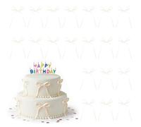 Kytpyi Happy Birthday Decoration Gateau, Deco Gateau Anniversaire, 40 pièces Decoration Anniversaire Délicat pour Fleur, Dessert, Coffret Cadeau etc, Compact Deco Gateau Mariage Parti (Blanc)