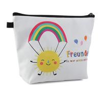 Kytpyi Pochette Maquillage, Petite Trousse de Toilette pour Cadeau de Merci Adieu Férié, Personnalisé Trousse Maquillage pour Ami Collègue, Trousse de Toilette Portable pour Vie Travail Quotidien