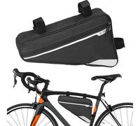 Kytpyi Sacoche Velo, Sacoche Cadre Velo, Imperméable Grande Capacité Sac Velo avec Bande Réfléchissante pour VTT etc, Durables Lumière Pochette Velo pour Outil de Réparation Phone Carte(Noir)