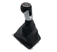 KYUBNUI Pommeau de Levier de Vitesse avec Soufflet en Cuir pour Golf 7 A7 MK7 GTI GTD 2013 2014 2015 2016 2017 2018