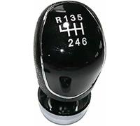KYUBNUI Pommeau de Levier de Vitesse Manuel Argent/Noir, 5/6 Vitesses, pour Ford Focus 2 MK2 FL MK3 MK4 MK7 Mondeo KUGA Galaxy Fiesta