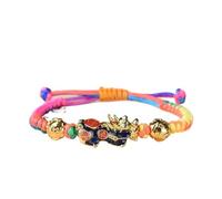 KYUEPONG Bracelet Feng Shui, Feng Shui changement de couleur Pixiu for éloigner les mauvais esprits amulette en or dur vietnamien bracelet réglable richesse sculpté à la main for et porter chance, B