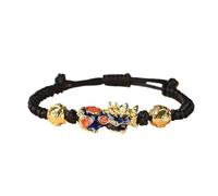 KYUEPONG Bracelet Feng Shui, Feng Shui changement de couleur Pixiu for éloigner les mauvais esprits amulette en or dur vietnamien bracelet réglable richesse sculpté à la main for et porter chance, B