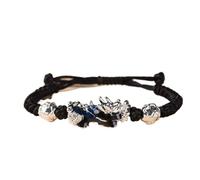 KYUEPONG Bracelet Feng Shui, Feng Shui changement de couleur Pixiu for éloigner les mauvais esprits amulette en or dur vietnamien bracelet réglable richesse sculpté à la main for et porter chance, B