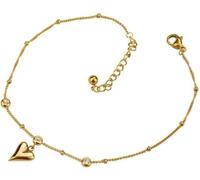 KYUEPONG Bracelets, Bracelet, Bracelet de Cheville élégant en Or avec cœur en Cristal. Chaîne de Pied élégante for Les Femmes à la Mode en quête d'accessoires élégants.