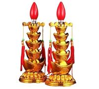 KYUEPONG Lampe Bouddhiste, 1 Paire de Lampes de Bouddha légères du Bouddhisme Chinois de 10.2 Pouces