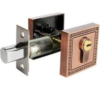 KYUEPONG Serrures à poignée, serrure de porte, Poignée de porte vec jeu pênes dormants, serrure carrée pêne dormant