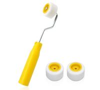 Kyuionty 1 rouleau de peinture en mousse de 1,2 cm + 2 rouleaux, mini rouleaux de peinture, pinceaux en laine, petit outil de peinture pour résultats de peinture professionnels/bricolage