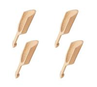 KYUQY Lot de 4 petites cuillères en bois de noyer noir de qualité supérieure pour les bocaux, les sels de bain, les cuillères à thé, les poudres de lessive, les cuillères à café