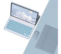 KYVELO Étui Clavier avec Souris pour Lenovo Tab P11 2nd Gen 11,5" 2023, Clavier Rétroéclairé 7 Couleurs Amovible, Housse TPU avec Support Multi-Angle,Bleu