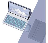 KYVELO Étui Clavier avec Souris pour Lenovo Tab P11 2nd Gen 11,5" 2023, Clavier Rétroéclairé 7 Couleurs Amovible, Housse TPU avec Support Multi-Angle,Violet