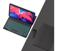KYVELO Étui Clavier pour Lenovo Idea Tab Pro 12,7" 2025 (TB373FU/TB375FC/ZAE40175US), Clavier Rétroéclairé 7 Couleurs Amovible avec Souris, Coque TPU,Noir