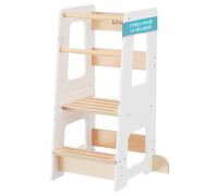 KYWAI® Tour d’Observation Enfant Premium avec Bandes Antidérapantes - Tour d'Observation Montessori, Grand Format, Double Barrière de Sécurité, Pieds Antibasculement, Bois Robuste, Écoresponsable