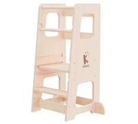 KYWAI® Tour d’Observation Enfant - Premium Tour d'Observation Montessori en Bois - Hauteur Réglable, Entreprise Durable Engagée dans Le Reboisement, Double Sécurité, Pieds Antibasculement