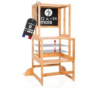 Kywai tour Montessorienne Enfants Multifonctionnel 3 en 1 en Bambou - Montessoriana - Échelle Montessori pour Enfants