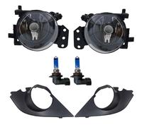 KYYET M Sport Pare-chocs Phare antibrouillard Lampe avec ampoules Couverture Grille Compatible avec BMW E60 E61 2003-2009 M-Tech