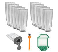 KYYGKY 10 PCS Sac Aspirateur Kobold Vk7, Sac Aspirateur Vorwerk, Sac de Rechange pour Aspirateur, Sac à Poussière de Rechange avec 4 Filtres Moteur + 1 Brosse de Nettoyage