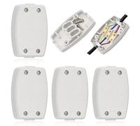 KYYGKY 4 PCS Boîtier de Raccordement Boîte de Jonction à 3 Pôles Boîte de Dérivation Etanche Boîte de Jonction Électrique Blanc Boîtier de Projet pour Éclairage Intérieur, Alimentation, Câblage