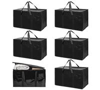 KYYGKY 6 PCS Sac de Déménagement, Sac de Rangement avec Fermeture Éclair Sac Rangement Vetement avec Poignées Sac de Transport Boite de Rangement pour Demenagement pour Couvertures Livres