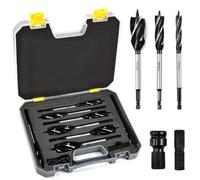 KYYGKY 8 PCS Coffret de Foret à Bois avec Auto-alimenté Pointe Pilote Meche a Bois pour Perceuse Mèche à Bois Hélicoïdale 10 mm/12 mm/14 mm/16 mm/18 mm/20 mm/22 mm/25 mm pour le Travail du Bois