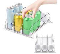 KYYGKY Distributeur Canette Frigo 310MM Rangement Frigo Transparent Canette 3 Rangées Rangement Boisson Frigo Organiseur de Boisson Porte Boisson Frigo Bac Rangement Boisson Frigo pour Bière Soda