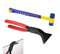 KYYGKY Pince Pliante 45°avec Marteau en Caoutchouc Pince à Plier en Acier au Carbone Pince à Tôle Pince à Border Pince à Plier Les Tôles avec Poignée Antidérapante pour Plier et Lisser les Tôles