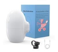 KYZDZQ Poussette à bascule rechargeable et portable avec 5 modes de vibration d'intensité différents, aide au sommeil pour bébé s'adapte à toutes les poussettes, landaus et poussettes