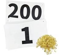 Kyzistn Tyvek Lot de 200 bavoirs de course à pied avec épingles de sûreté pour les événements de course de marathon 17,8 x 10,2 cm, Numéro 1-200, taille unique