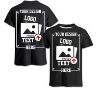 KYZMZ T-Shirt personnalisé Unisexe - Créez Votre Propre Design avec Image, Texte ou Logo. T-Shirts personnalisés en Gros - Personnalisez avec Vos Photos et textes. T-Shirt pour Hommes et Femmes