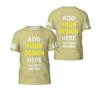 KYZMZ T-Shirts personnalisés avec Votre Propre Image, Texte, Logo ou Photo. T-Shirts Unisexes personnalisés pour Hommes et Femmes - Personnalisez avec Vos Photos, textes et Logos. T-Shirts sur Mesure