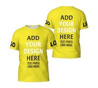 KYZMZ T-Shirts personnalisés avec Votre Propre Image, Texte, Logo ou Photo. T-Shirts Unisexes personnalisés pour Hommes et Femmes - Personnalisez avec Vos Photos, textes et Logos. T-Shirts sur Mesure