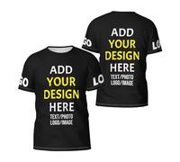 KYZMZ T-Shirts Personnalisés Avec Votre Propre Image, Texte, Logo ou Photo - Unisexes pour Hommes et Femmes - Personnalisez Avec Vos Photos et Logos